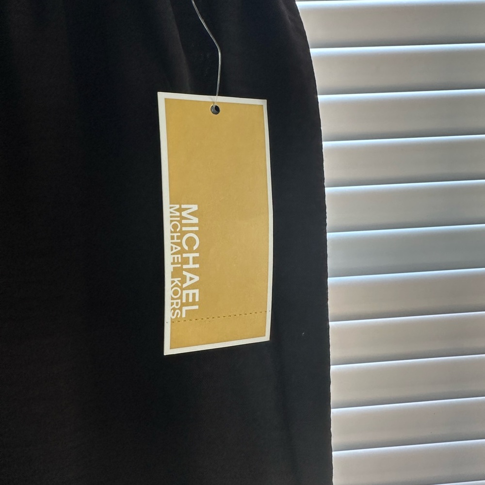 MICHAEL KORS Womens Black Wide Leg Stretch Cropped Pants Pull on Plus Sz 1X NWT - Picture 3 of 9